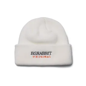 BSRABBIT LOGO BEANIE WHITE