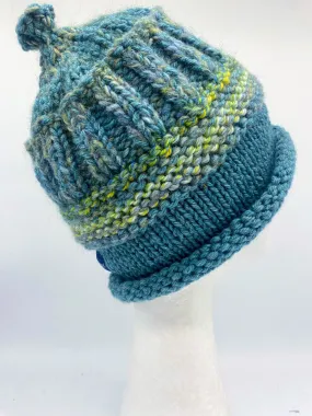 CHUNKY CLASSIC BEANIE - Blue Green- medium