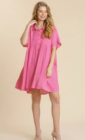 Collared Ruffle Dress