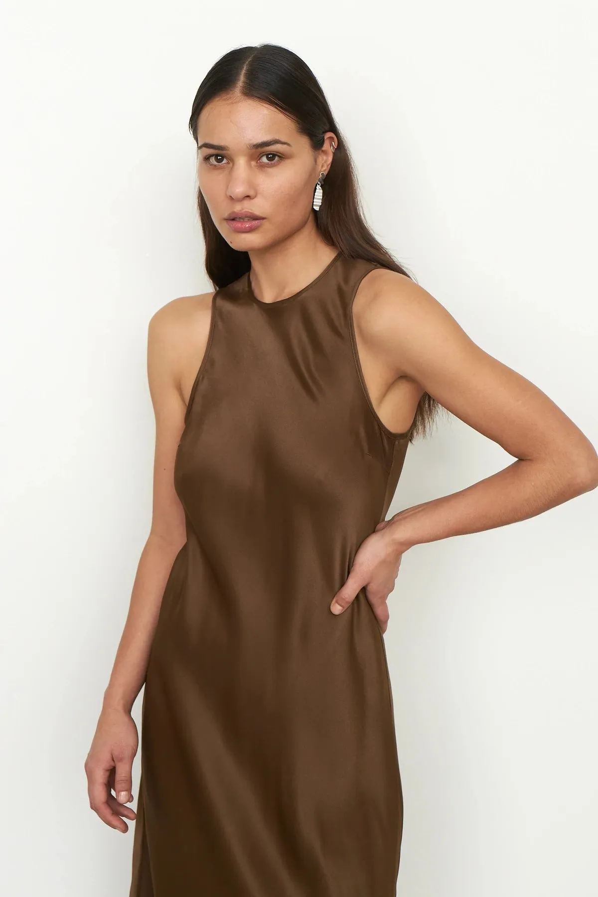 Eddie Midi Slip Dress - Desert Palm
