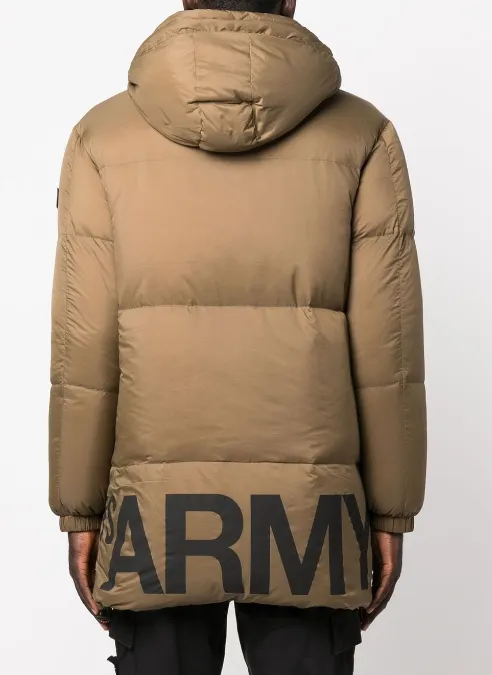 hooded feather-down padded coat