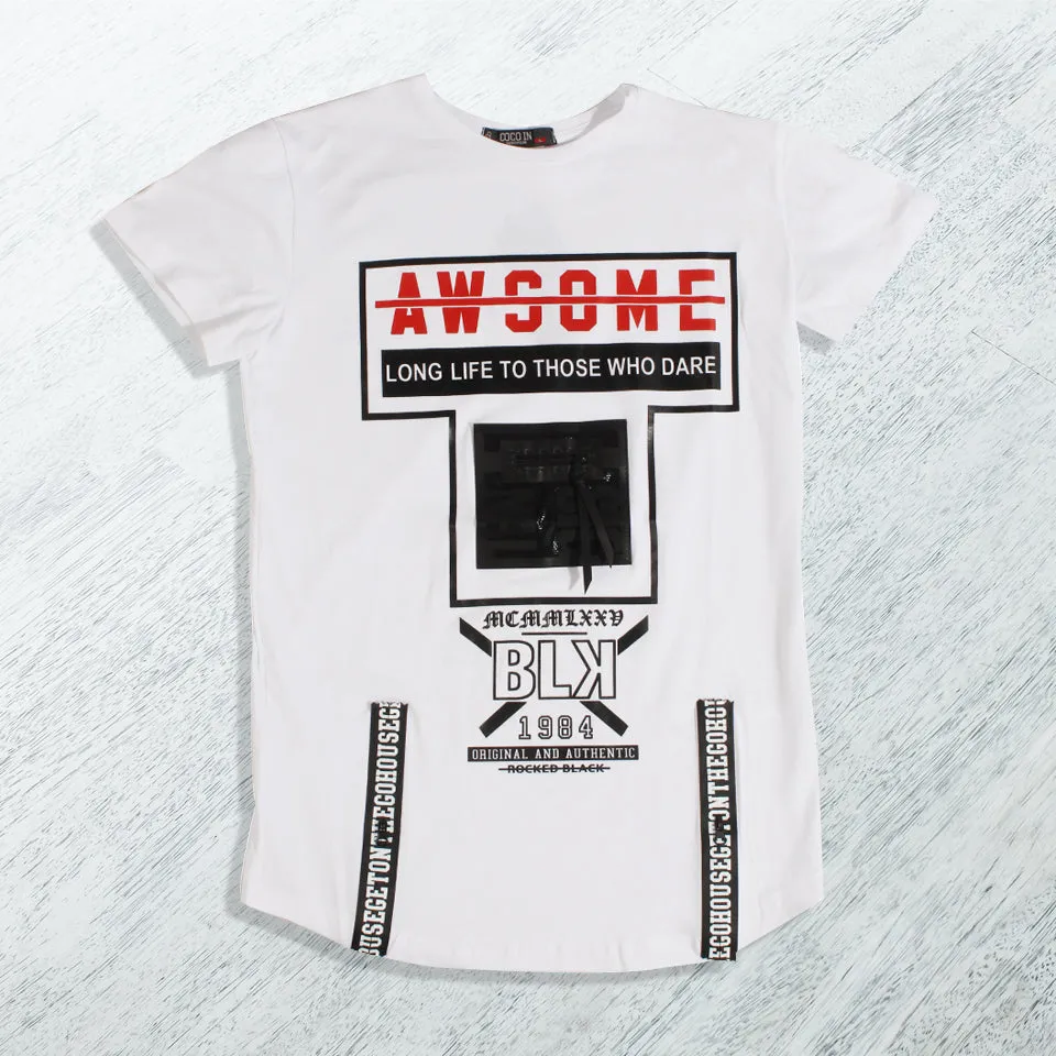 Men T-shirt- white / made in Turkey -3355