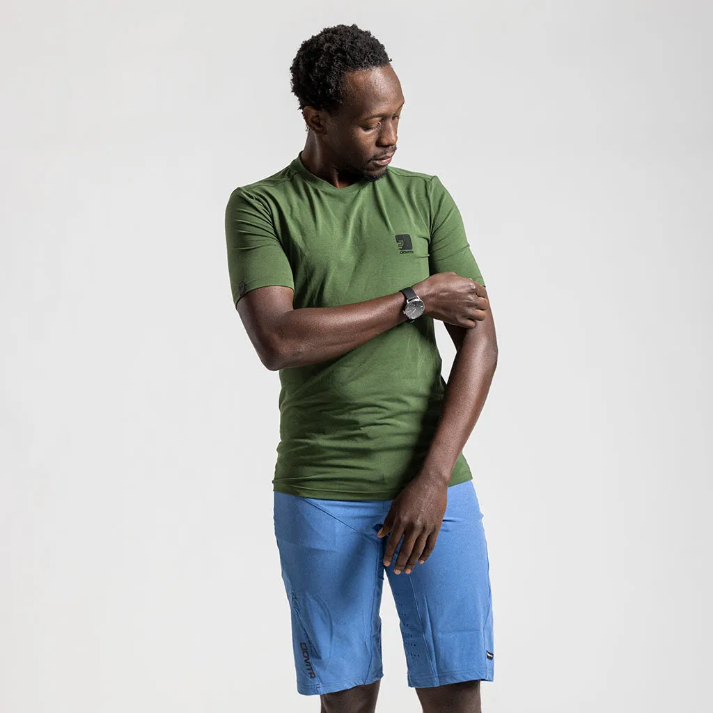 Men's Casual Merino T Shirt (Olive)