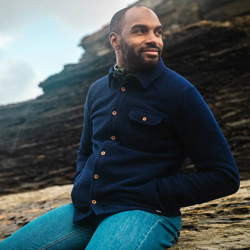 Mens Merino Blend Mountain Shirt (Navy)