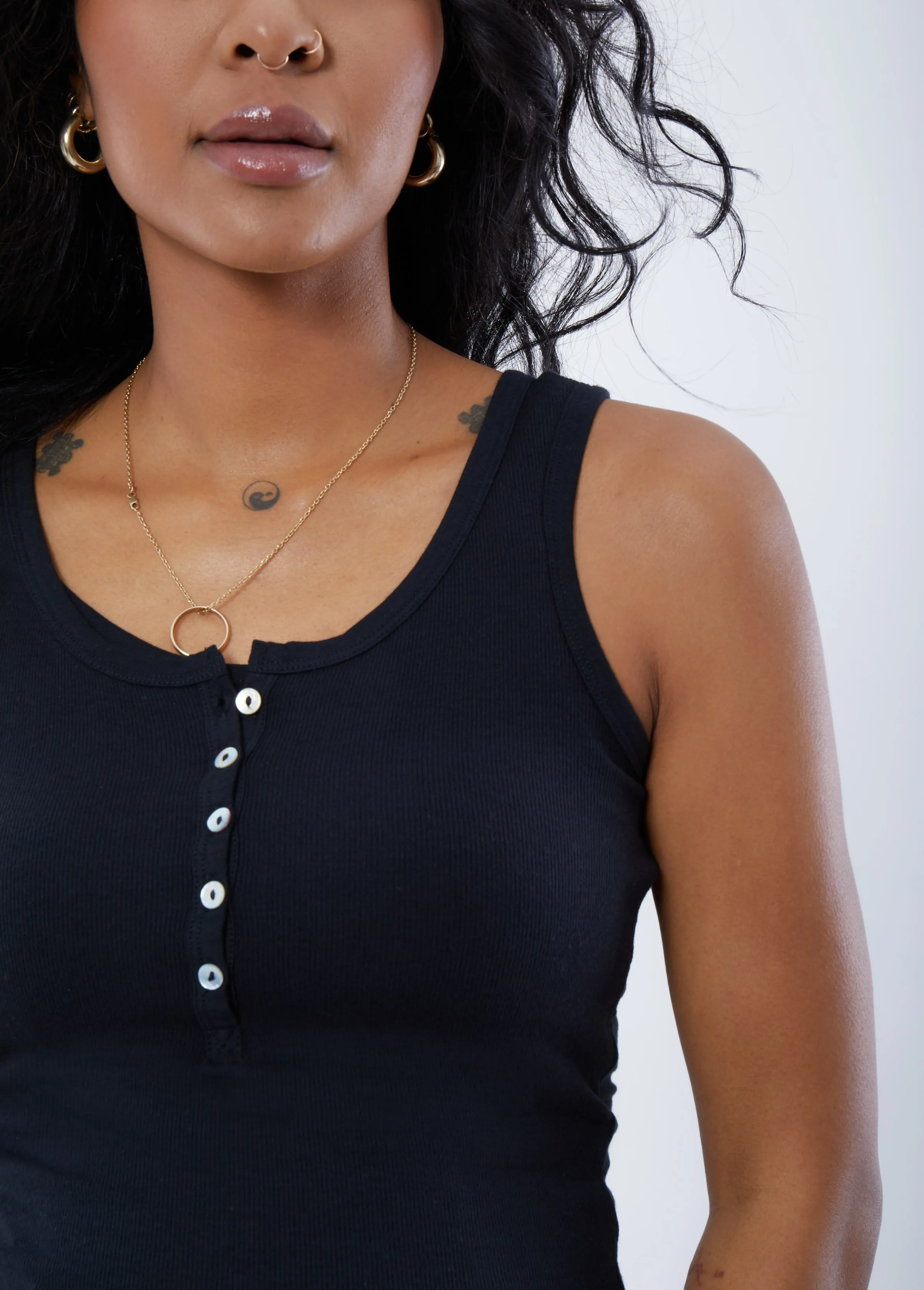Rib Henley Nursing Tank